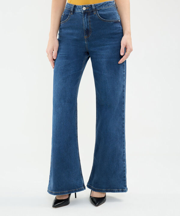 Jeans Wide Leg Tono Oscuro image number null