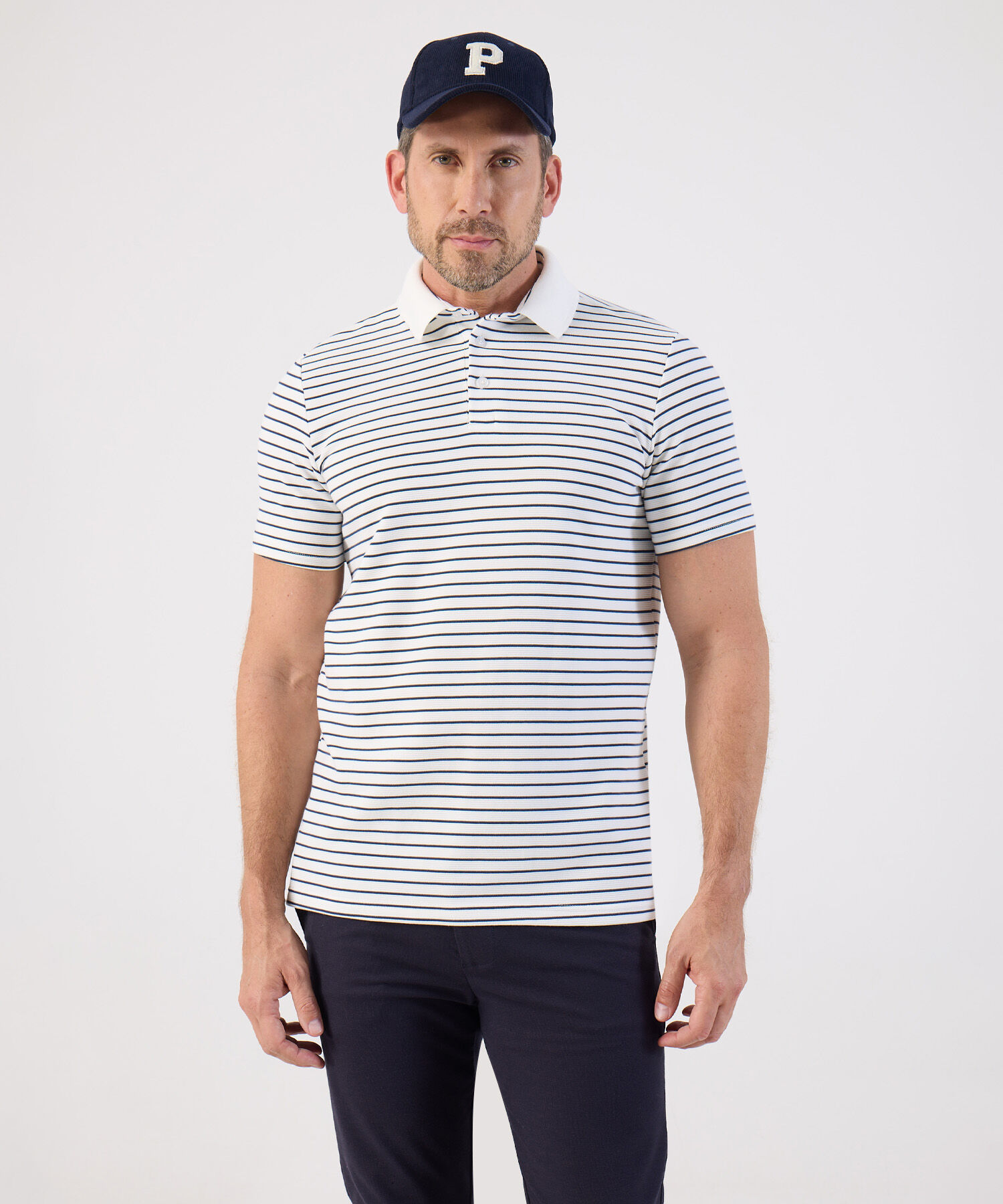 Polo De Rayas Horizontal Para Hombre