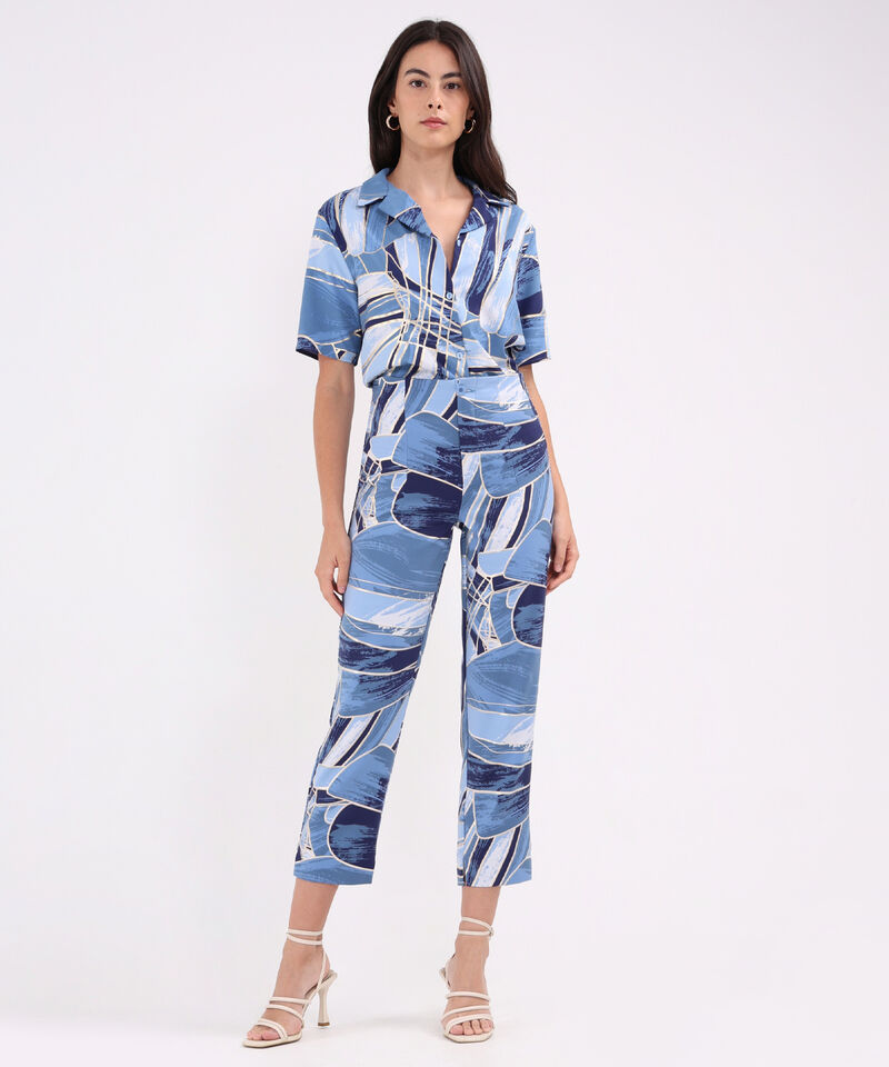 Pantalon Tiro Alto Estampado