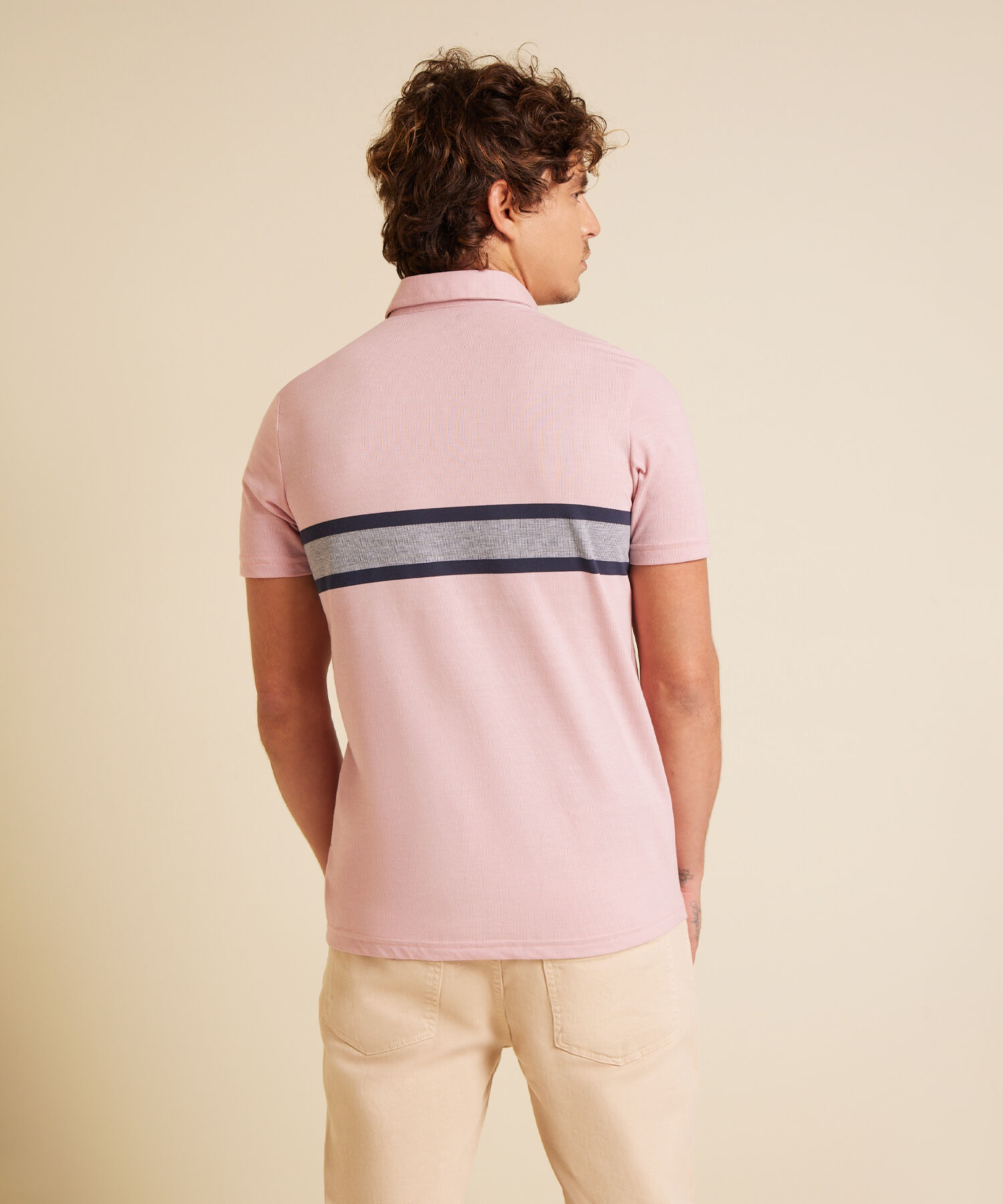 Polo Prete&ntilde;ida Cuello Maquina, Regular Fit