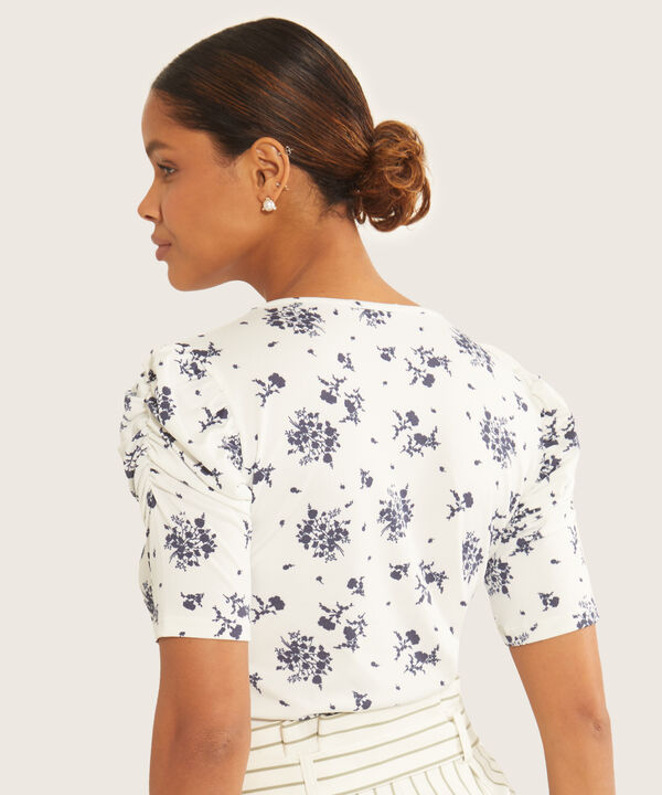 Camiseta Estampada Manga Corta Con Ruche image number null