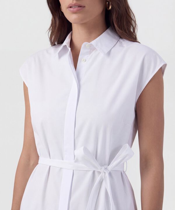 Camisa Minimalista Con Lazo Para Mujer
