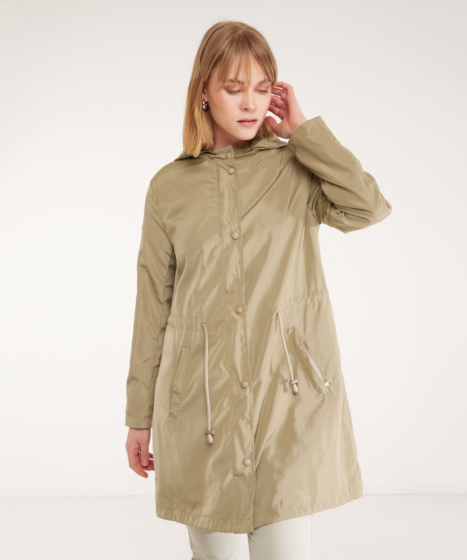 Chaqueta Parka Unicolor