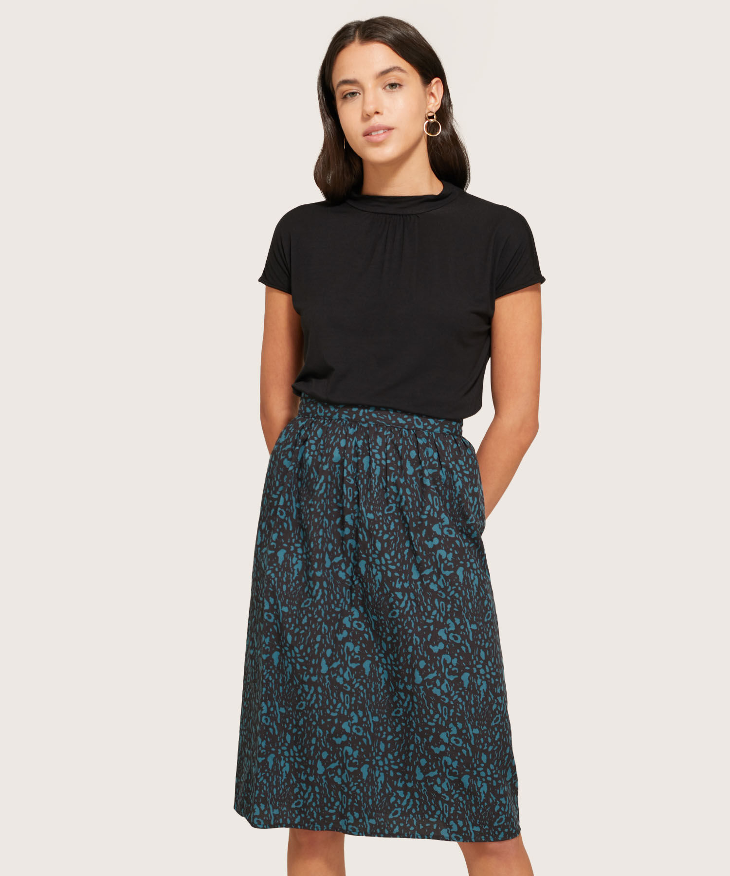 Falda Midi Estampada