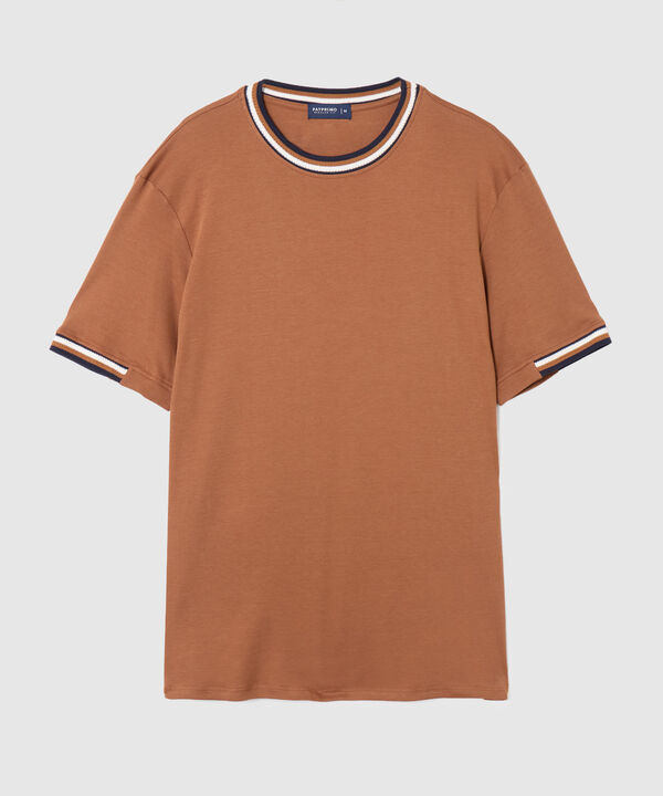 Camiseta Regular Fit con Rib Para Hombre
