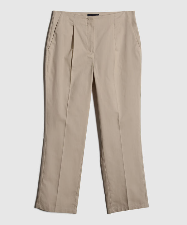Pantalon Tipo Carrot Unicolor