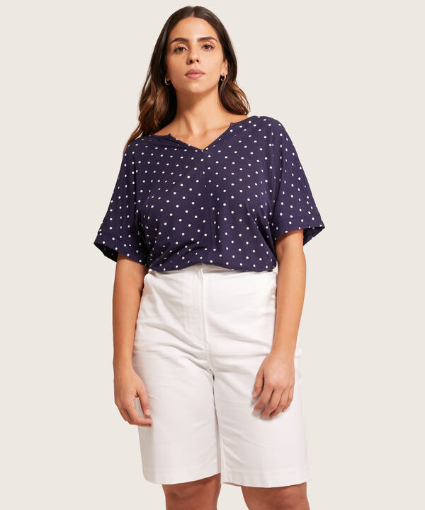 Bermuda Unicolor De Tiro Alto Mujer Curvy