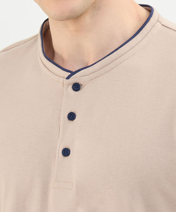 Conjunto de Pijama Cuello Henley image number null
