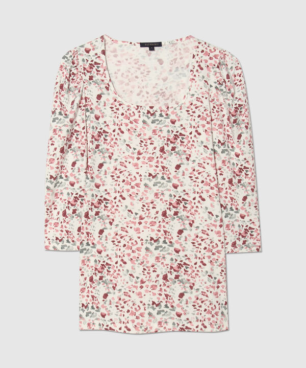 Camiseta Estampada Manga 3/4 Escote Cuadrado