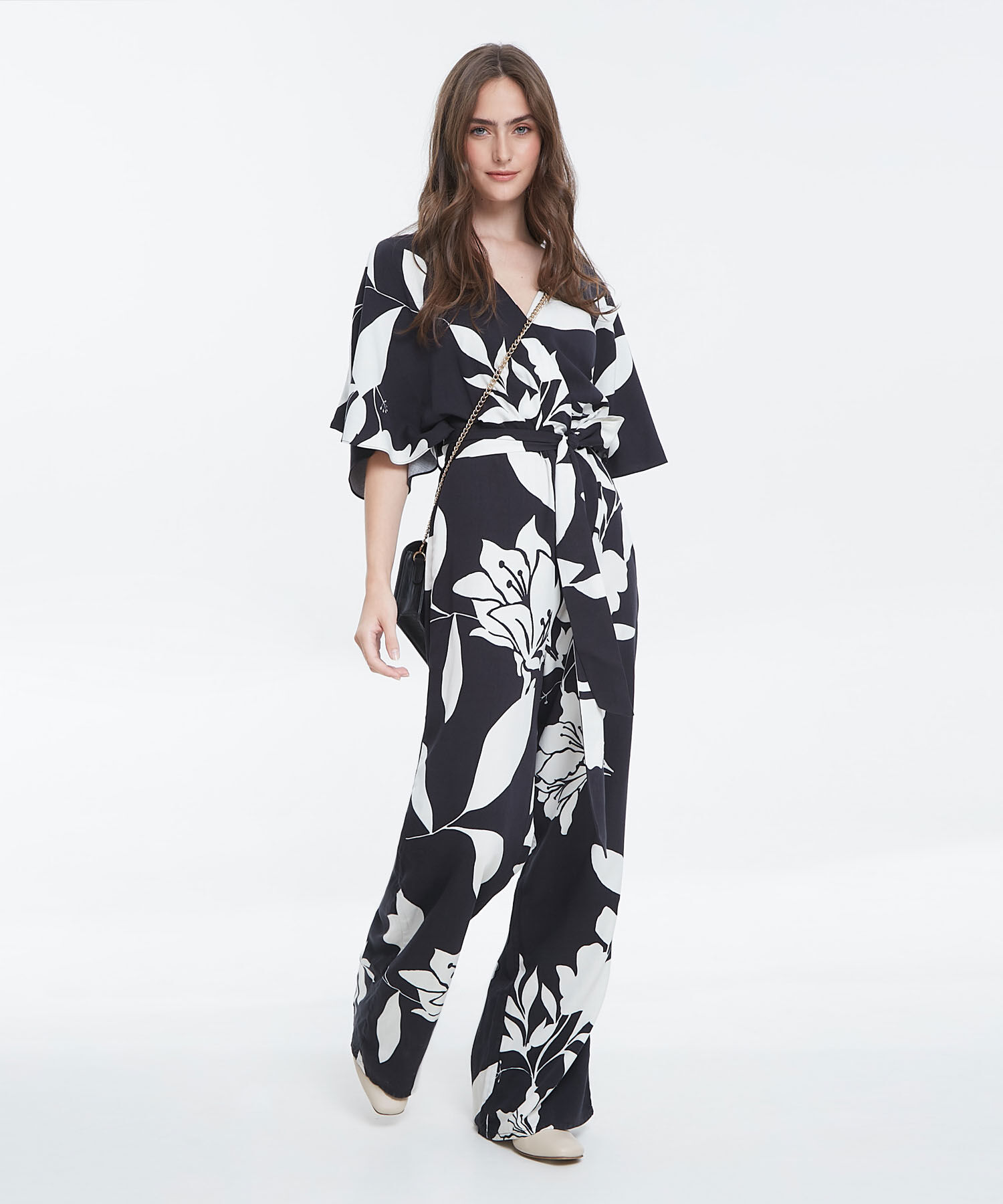 Enterizo blanco con rayas negras clearance
