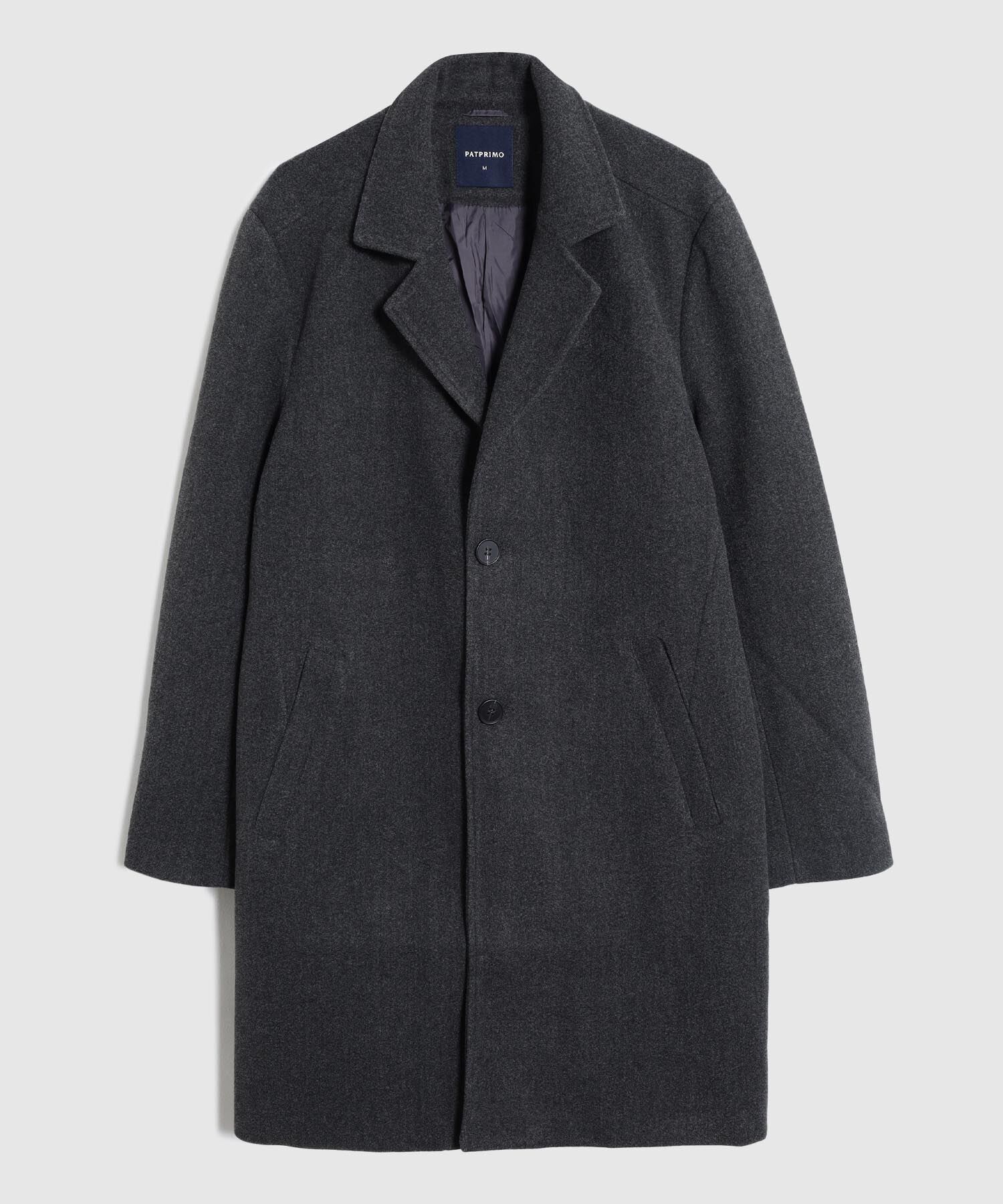 Abrigo Unicolor Con Solapas 