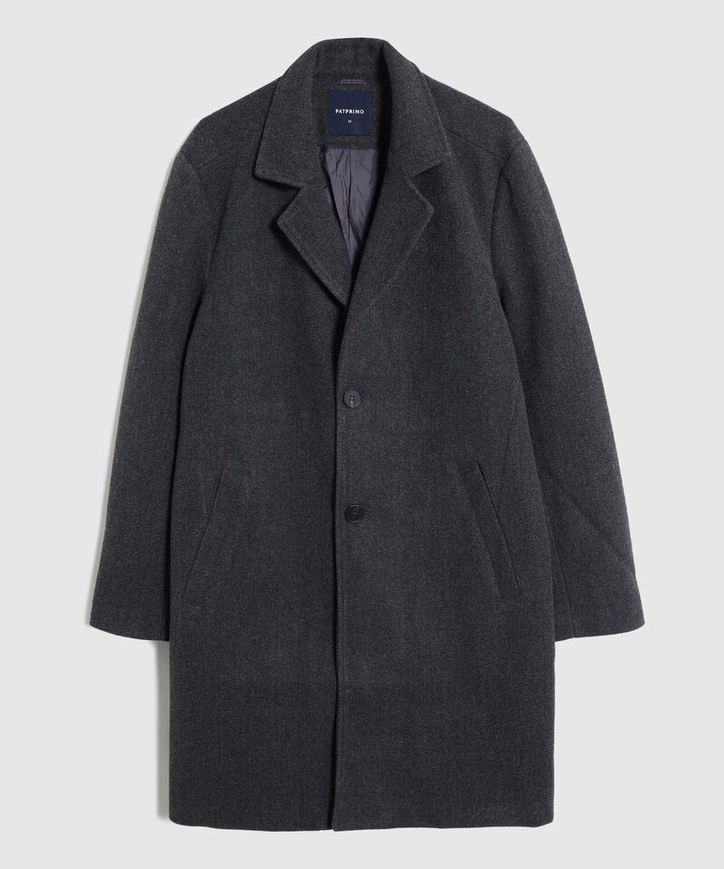 Abrigo Unicolor Con Solapas 