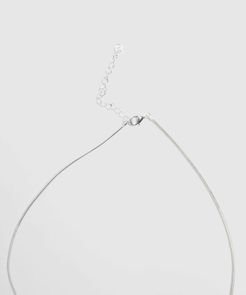 Collar Plateado Con Esferas Metálicas 