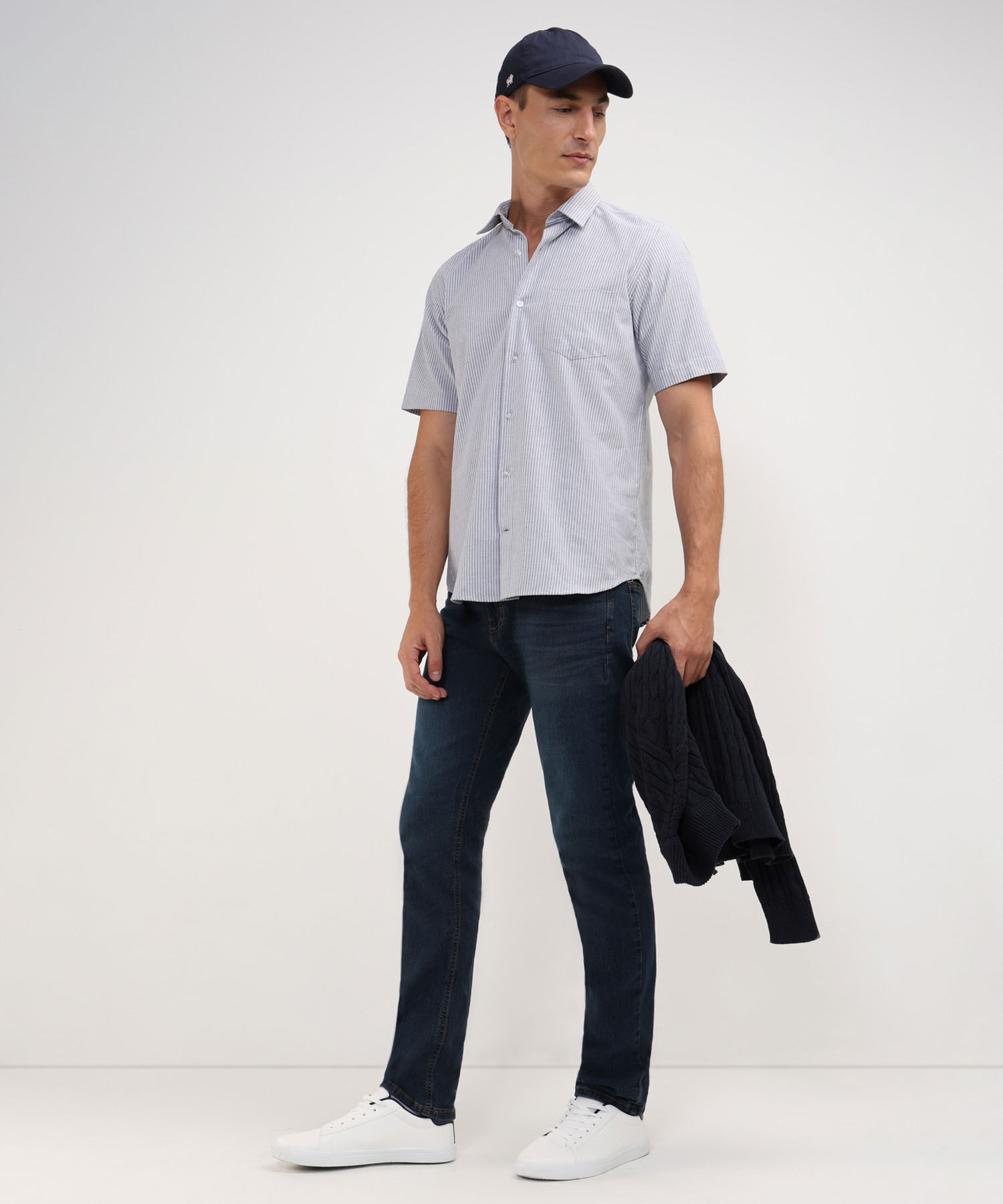 Camisa Manga Corta Preteñida Regular Fit