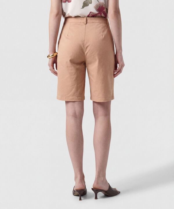 Bermuda Chino De Corte Recto Para Mujer