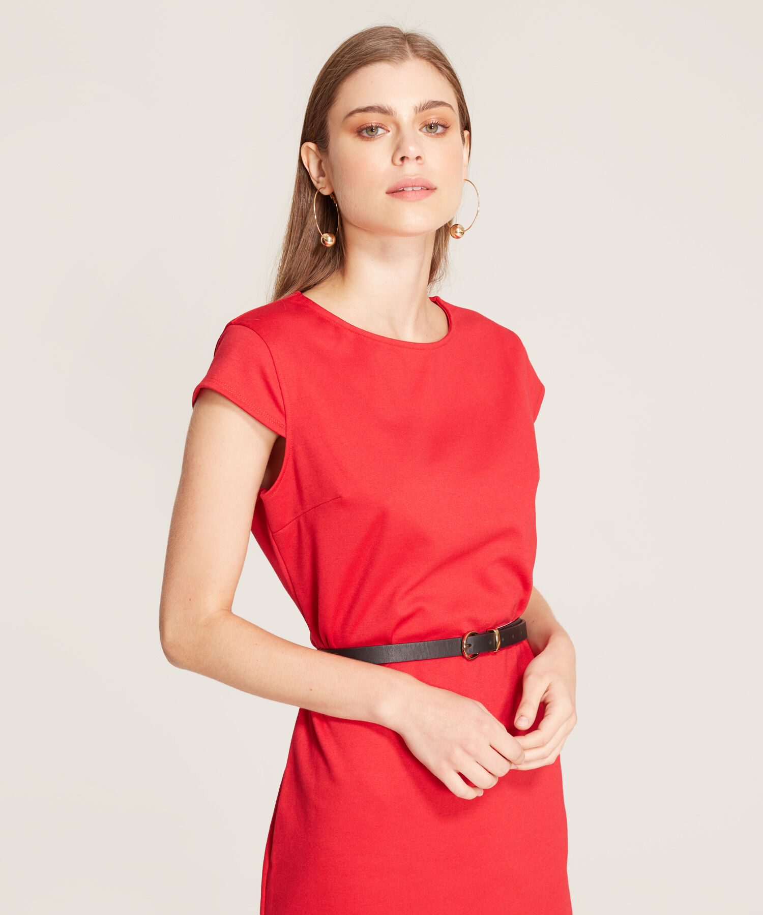 Vestido Manga Tipo Casco