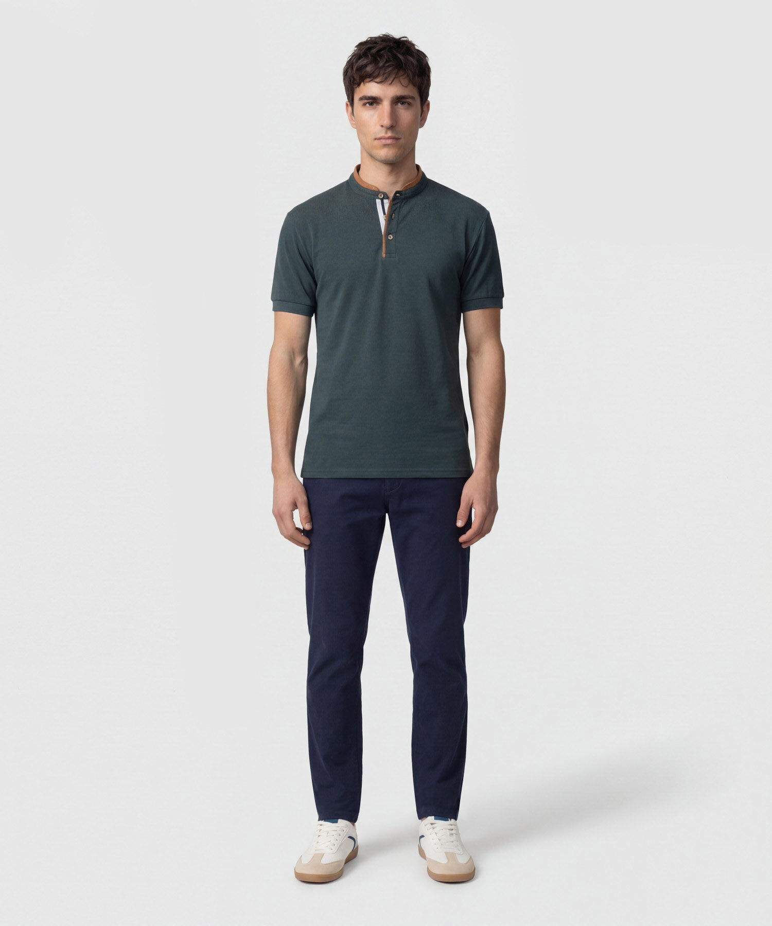 Polo Cuello Neru Slim Fit Para Hombre