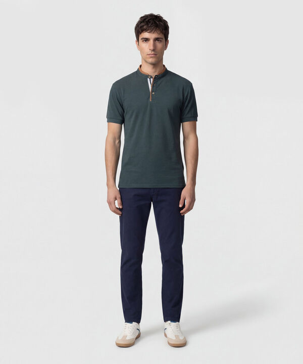 Polo Cuello Neru Slim Fit Para Hombre