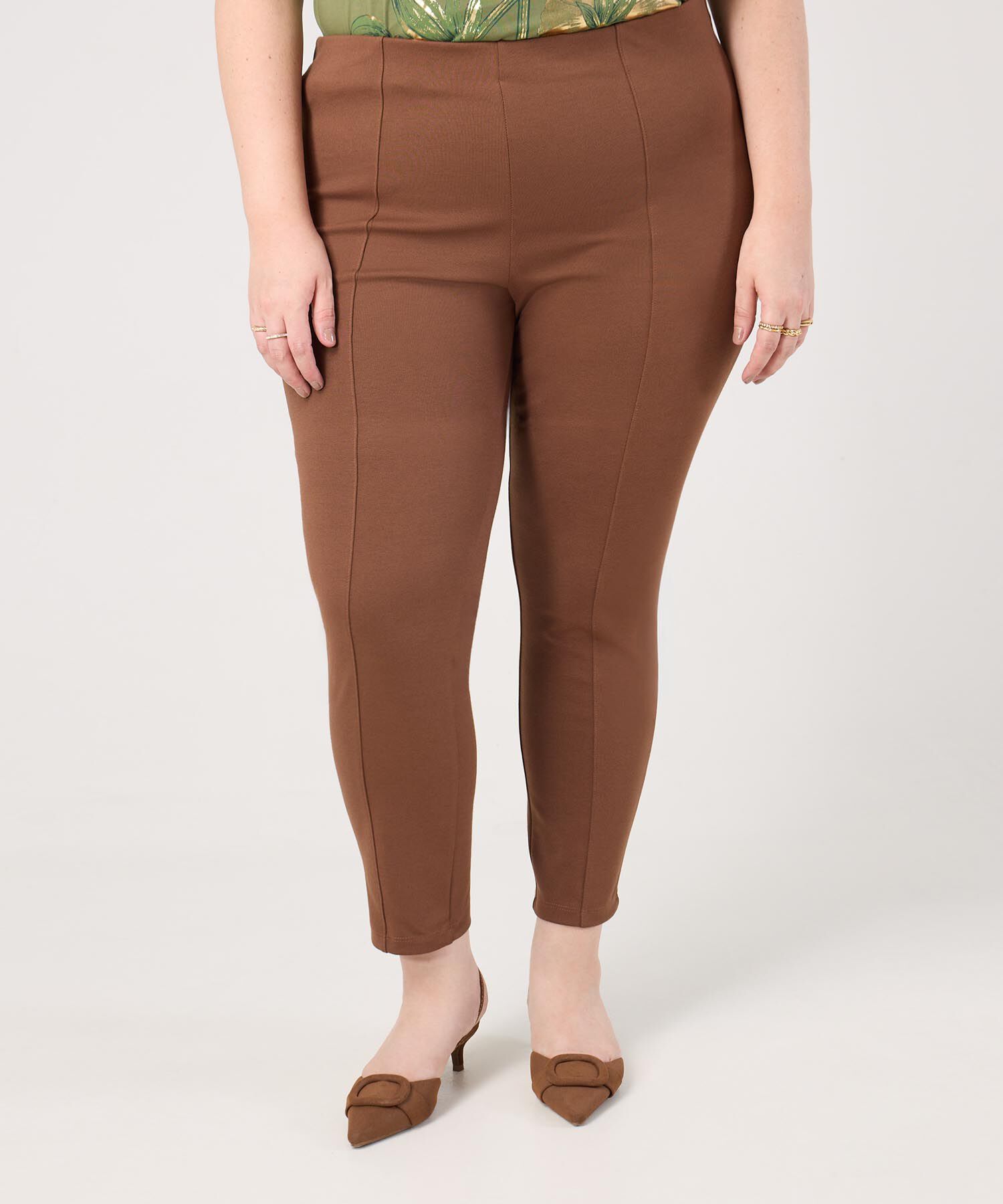 Leggings Costura Frontal Para Mujer Curvy