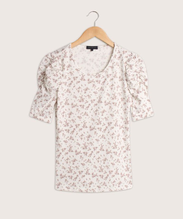 Camiseta Estampada Con Ruche