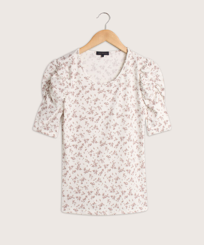 Camiseta Estampada Con Ruche
