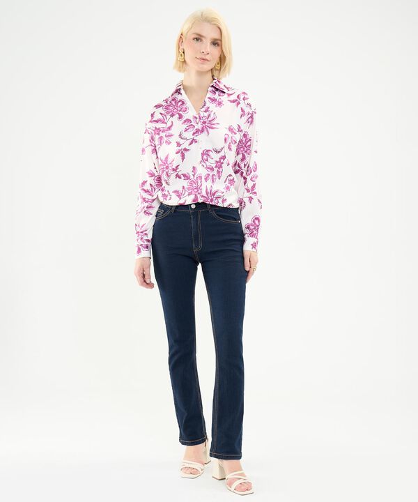 Blusa Satinada Estampada image number null