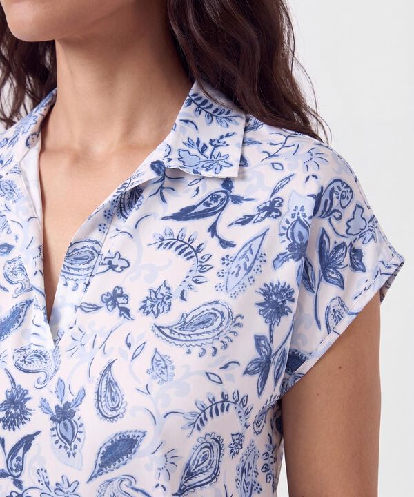 Blusa Camisera Manga Corta Para Mujer