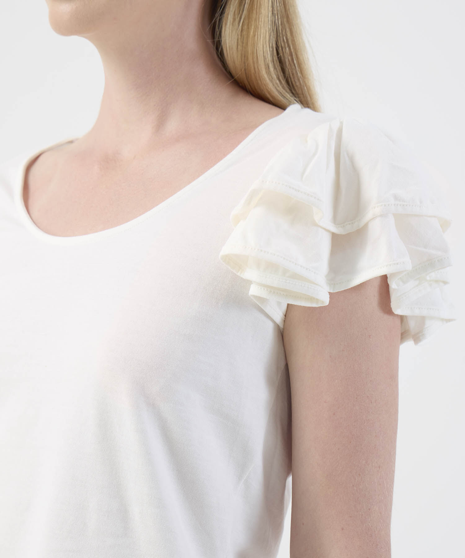 Blusa Para Mujer con Hombros con Volantes