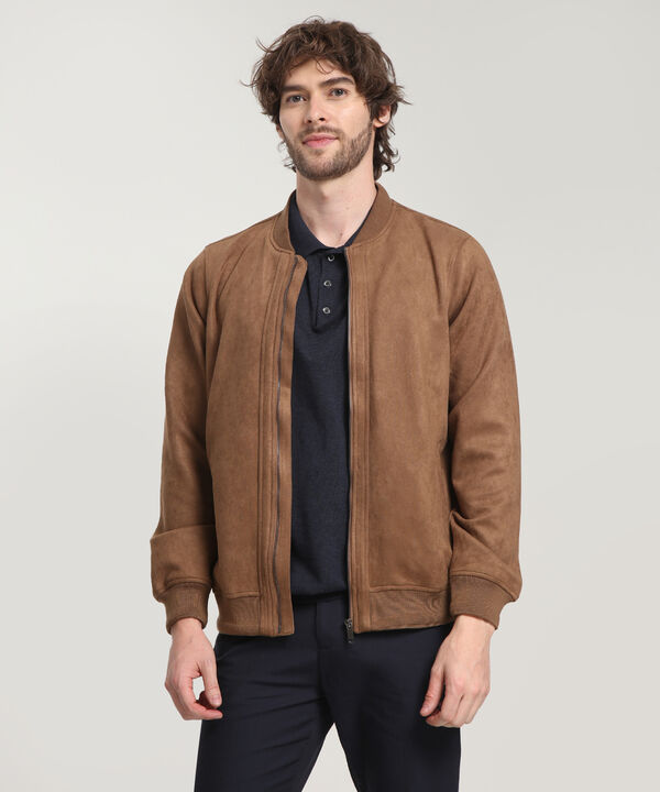 Chaqueta Tipo Bomber En Suede image number null