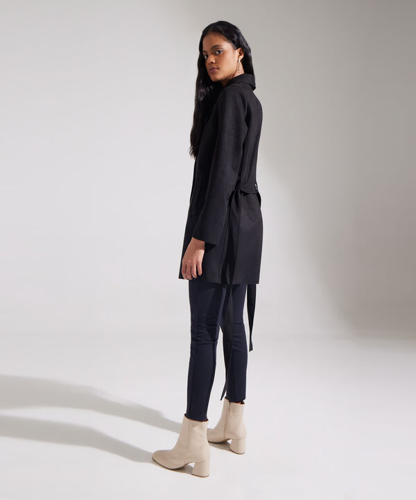 Chaqueta Unicolor Tipo Trench image number null