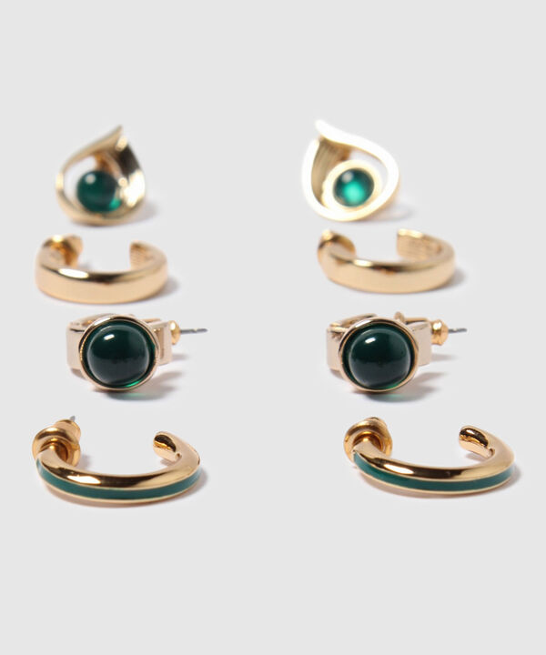 Aretes Set X 4 Pares De Aretes Ref. Kf232-0442