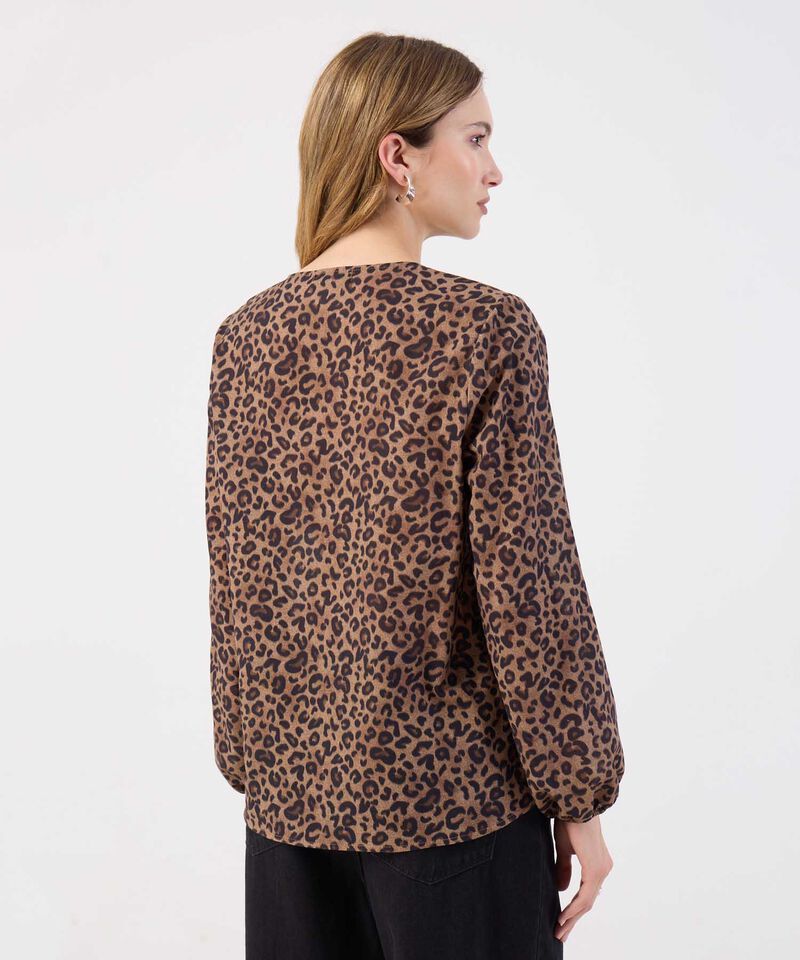 Blusa De Mujer Manga Larga Estampado