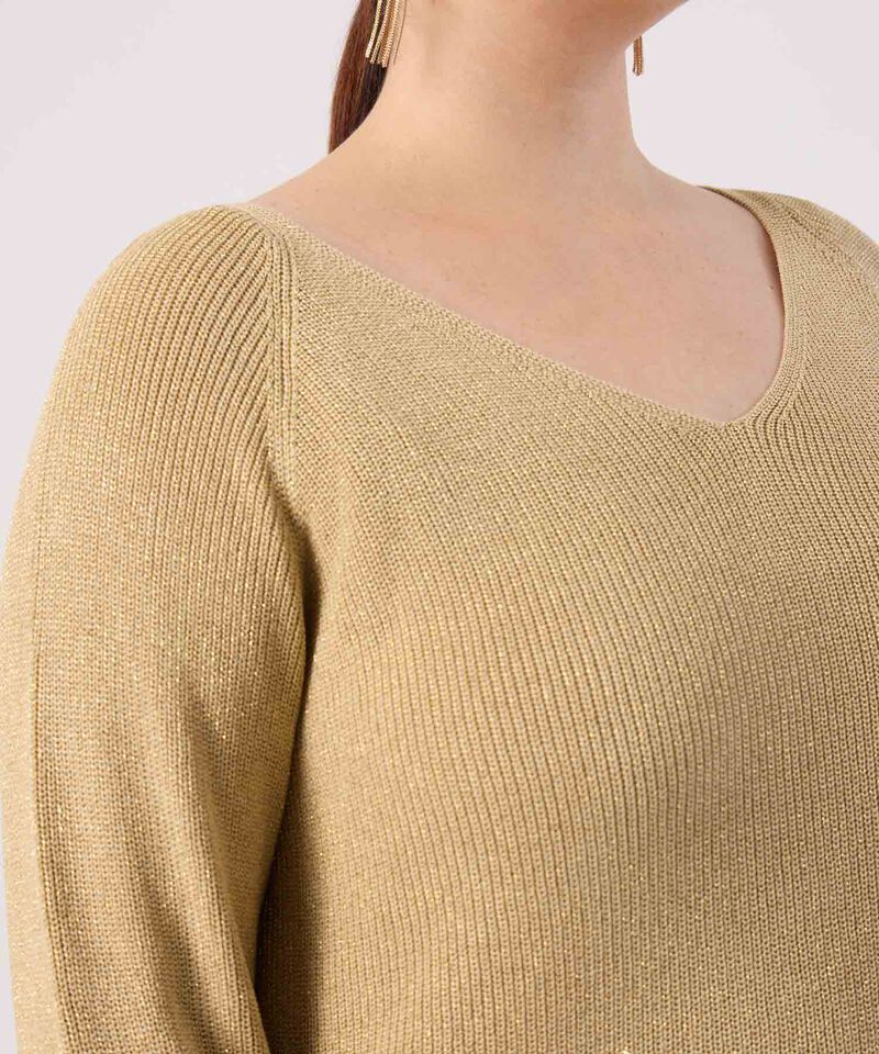 Saco Cuello en V Tejido para Mujer Curvy