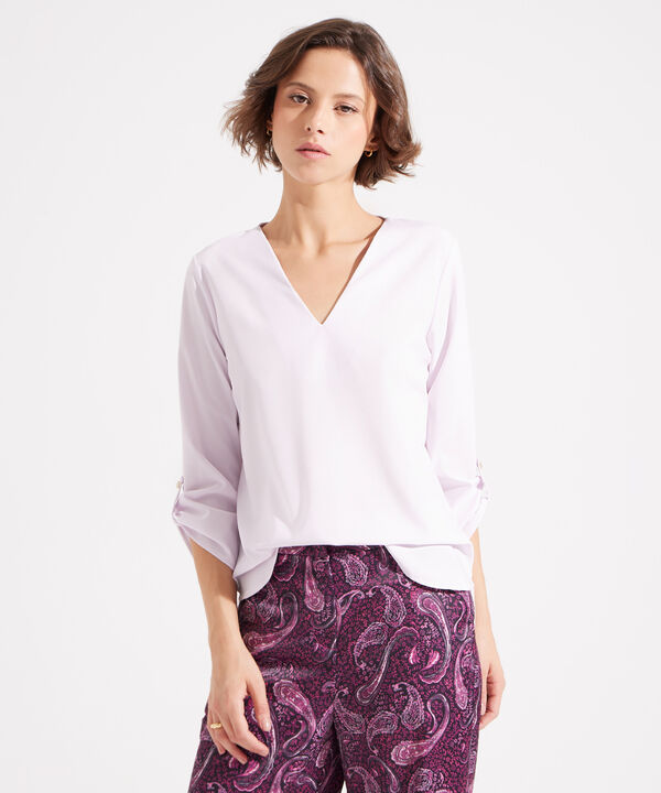 Blusa Manga ¾ con Escote en V image number null