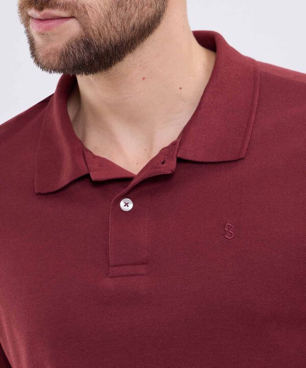 Polo Unicolor Para Hombre image number null