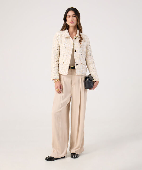 Chaqueta Texturizada Con Cuello Camisero image number null
