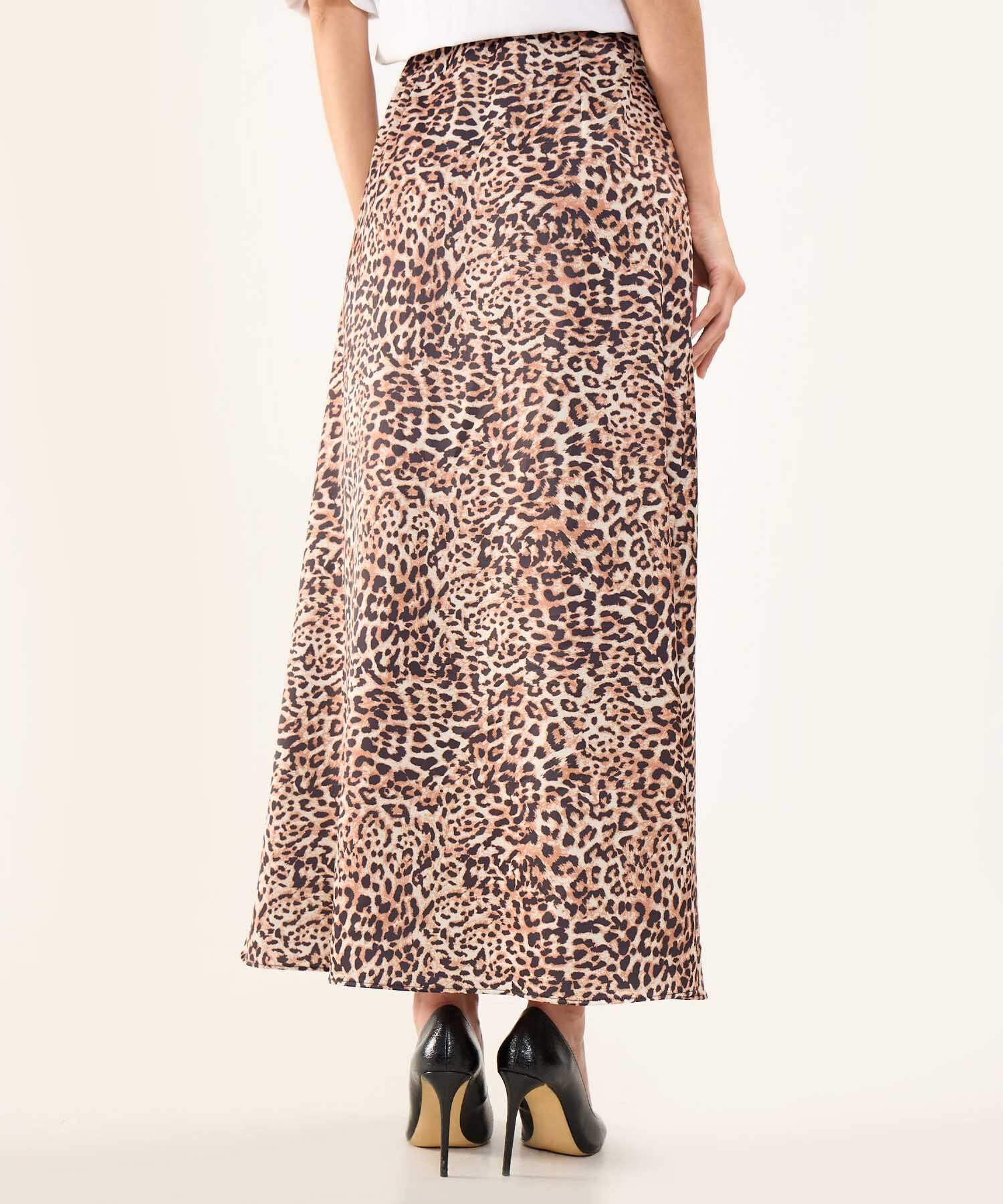 Falda Satinada Animal Print