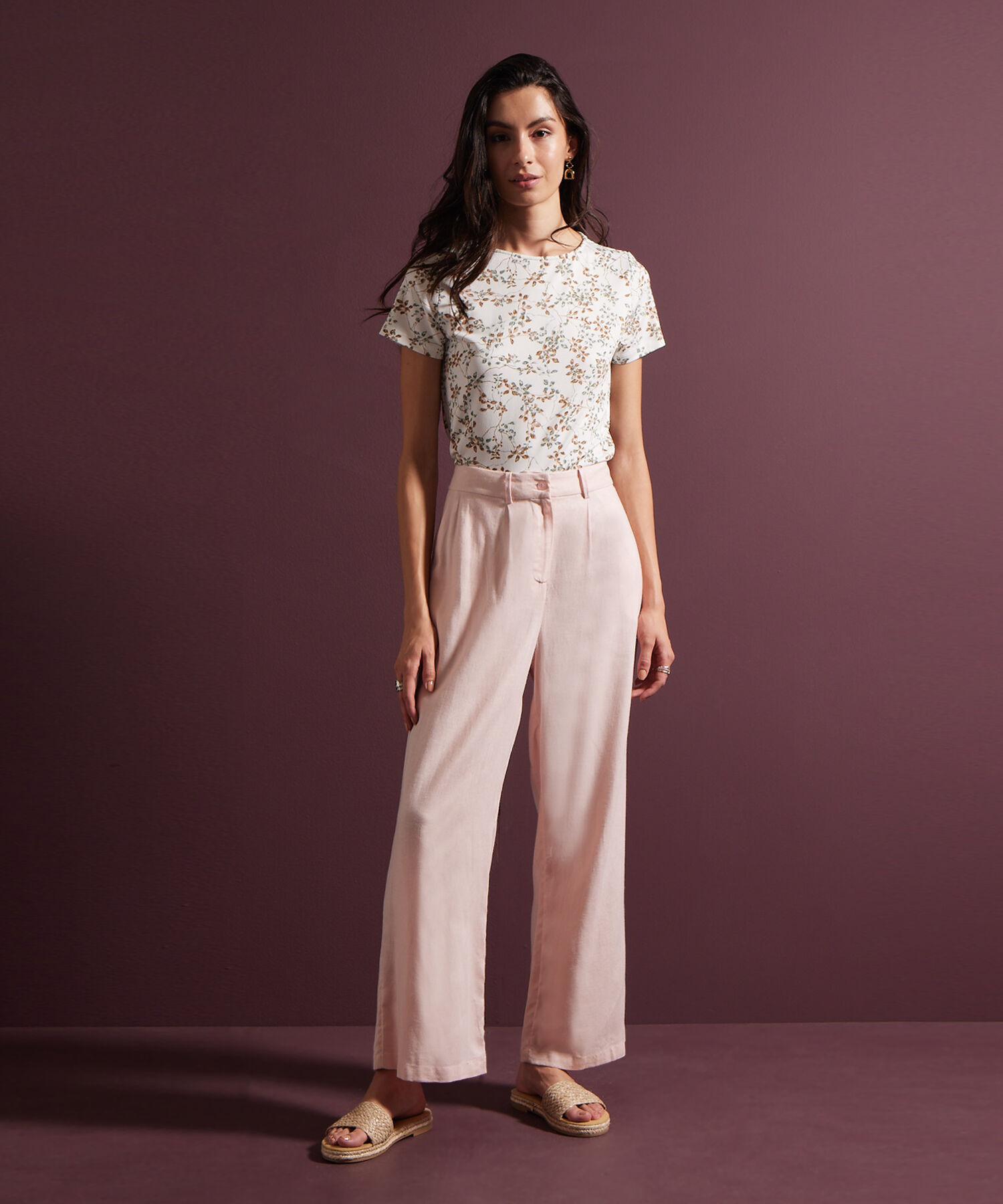 Camiseta Manga Corta Cuello Redondo Estampada