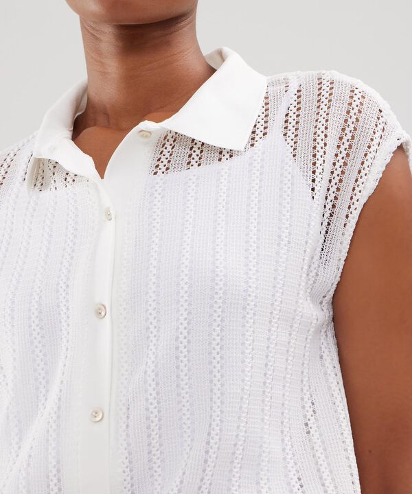 Polo Cuello Tejido Con Top Interno image number null