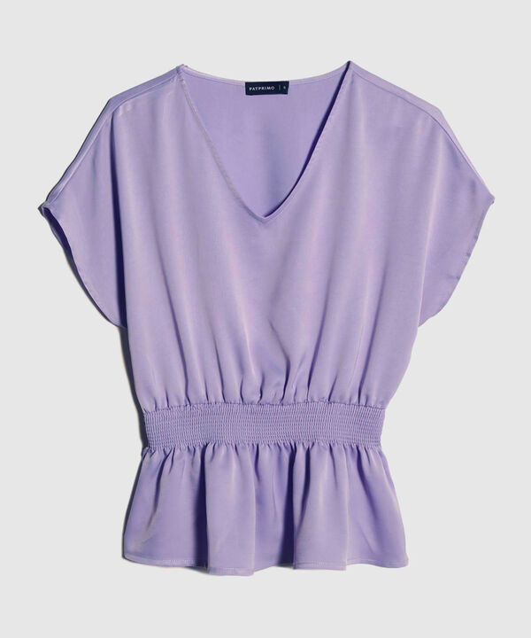 Blusa Manga Corta Unicolor