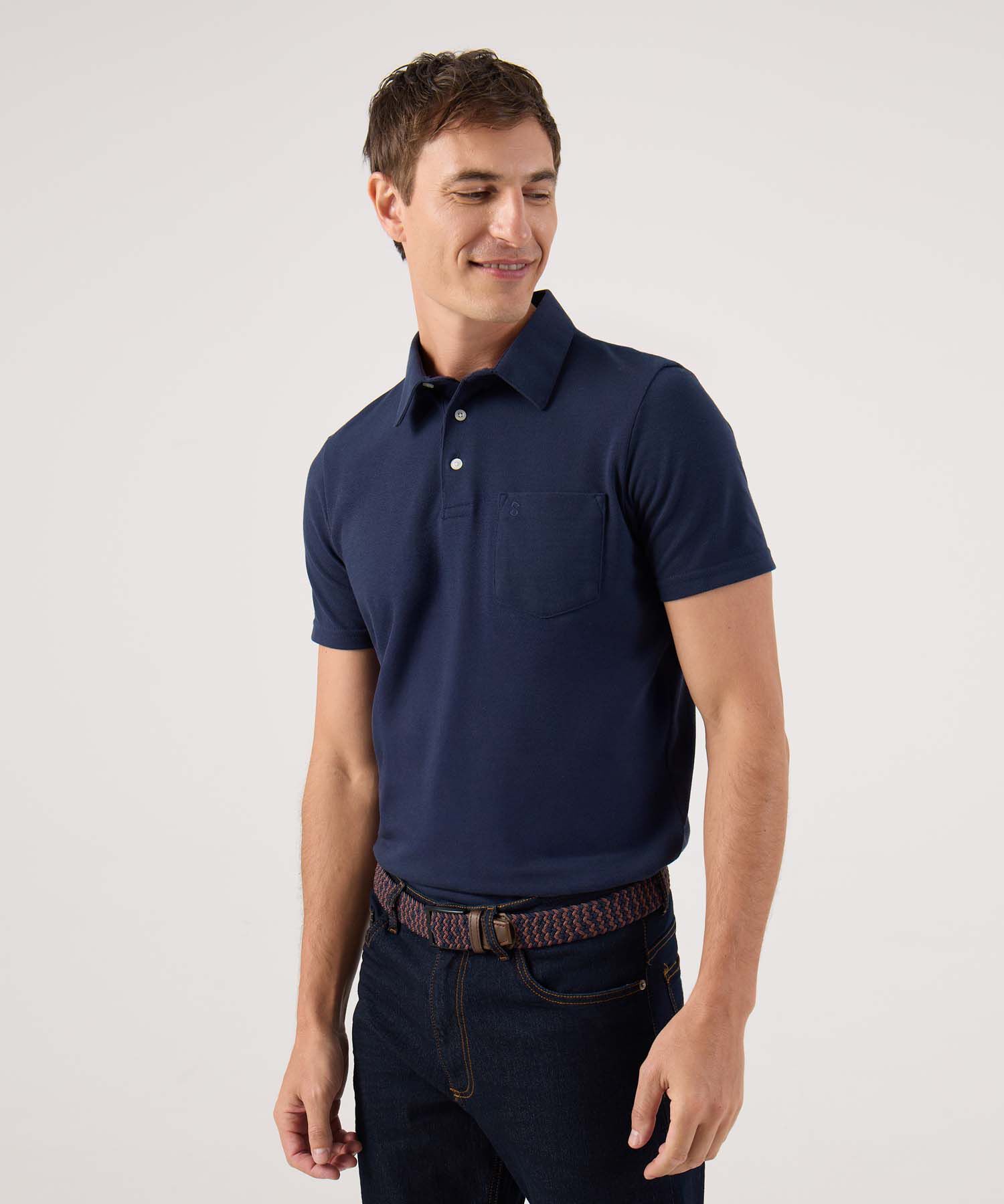 Polo Unicolor Cuello Duro