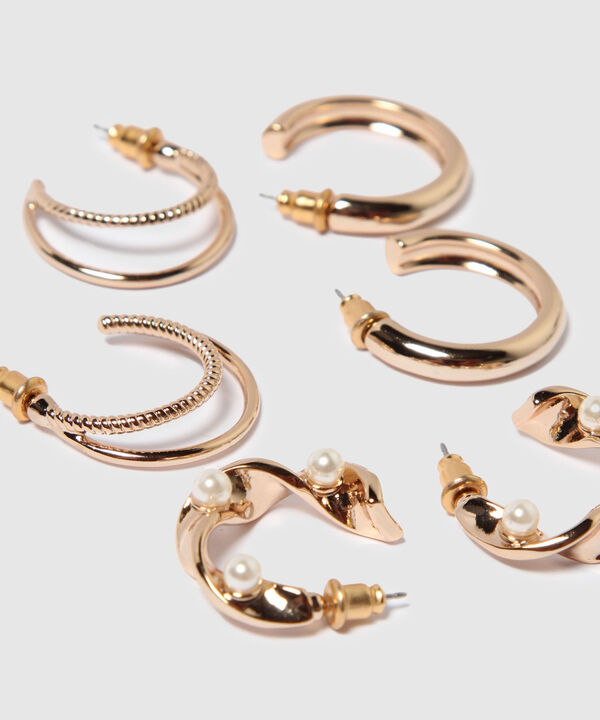 Aretes Set X 3 Pares De Aretes Ref. Kf232-0431