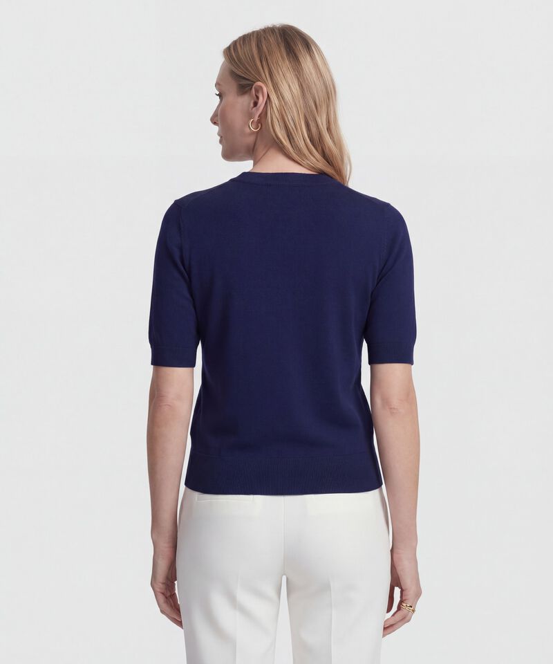 Camiseta Unicolor Manga Corta para Mujer