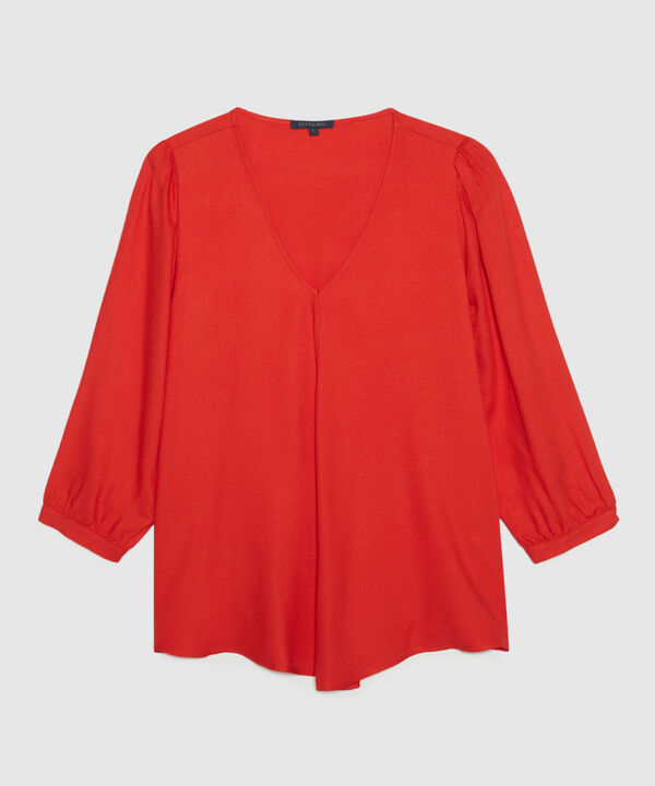 Blusa Manga 3/4 Con Vuelo