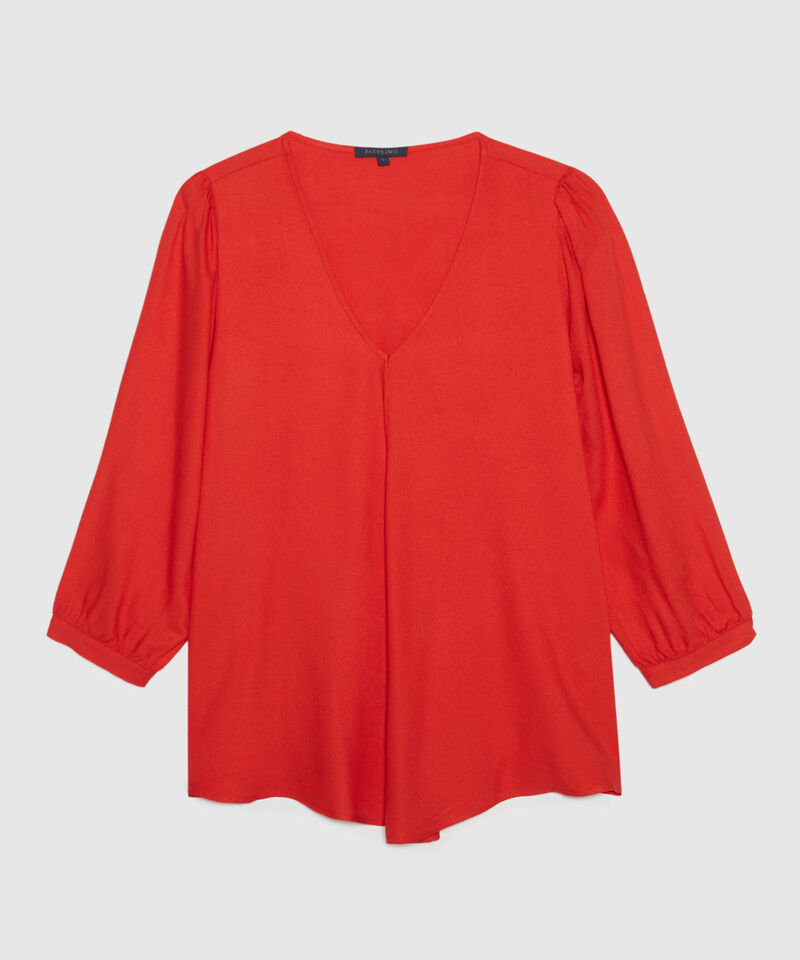 Blusa Manga 3/4 Con Vuelo