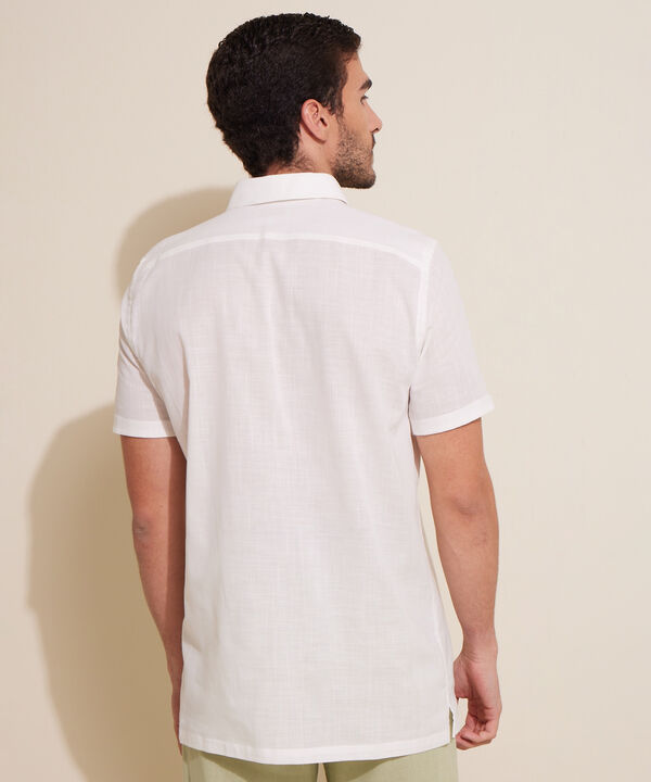Camisa Guayabera Corta Con Bordado