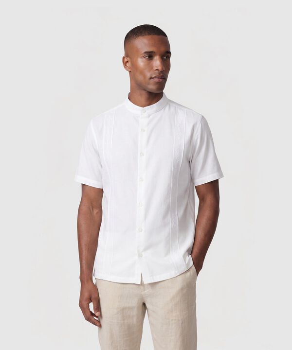 Camisa Manga Corta Unicolor Para Hombre image number null
