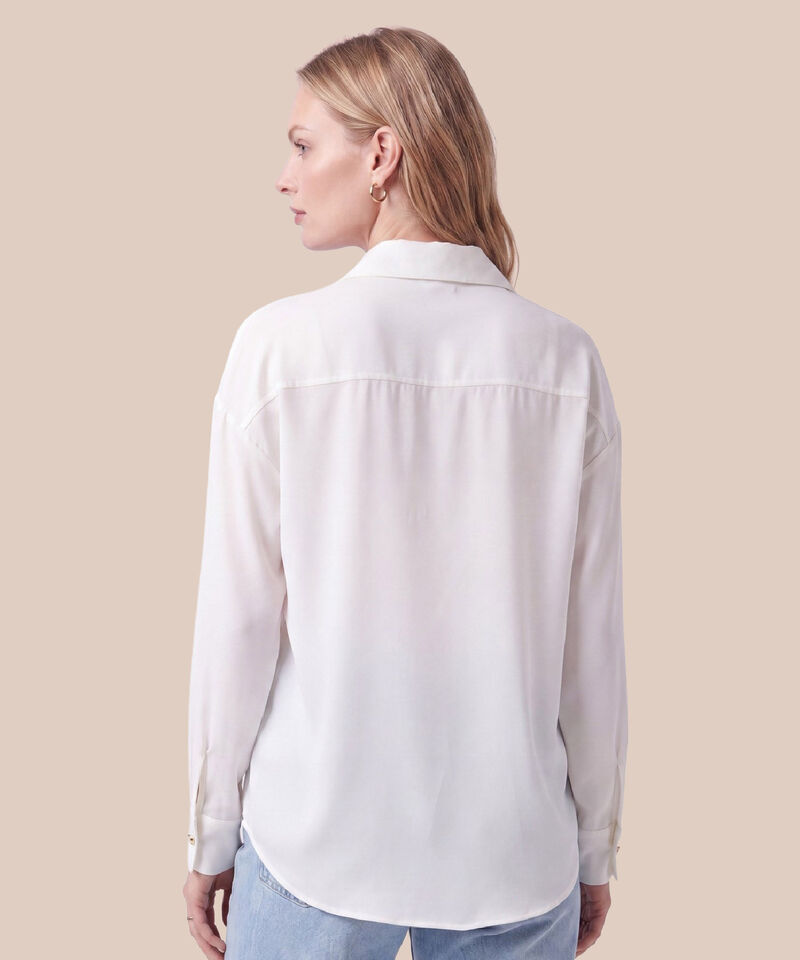 Camisa Con Botones Dorados Para Mujer