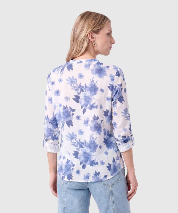 Blusa Manga Larga Con Ajuste Para Mujer