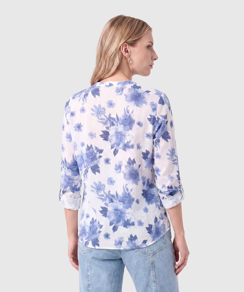 Blusa Manga Larga Con Ajuste Para Mujer
